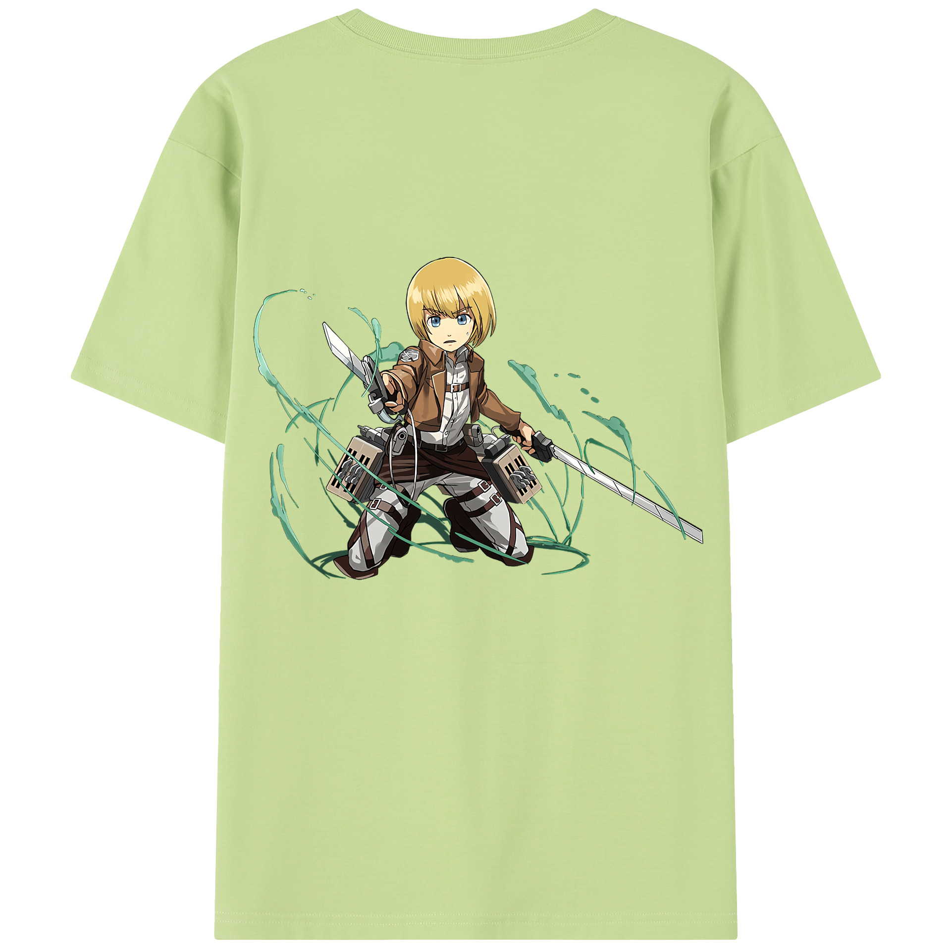 （画像用） 進撃の巨人 アルミン·アルレルト Attack on Titan Armin Arlert 綿100％半袖Tシャツ（背面プリント）
